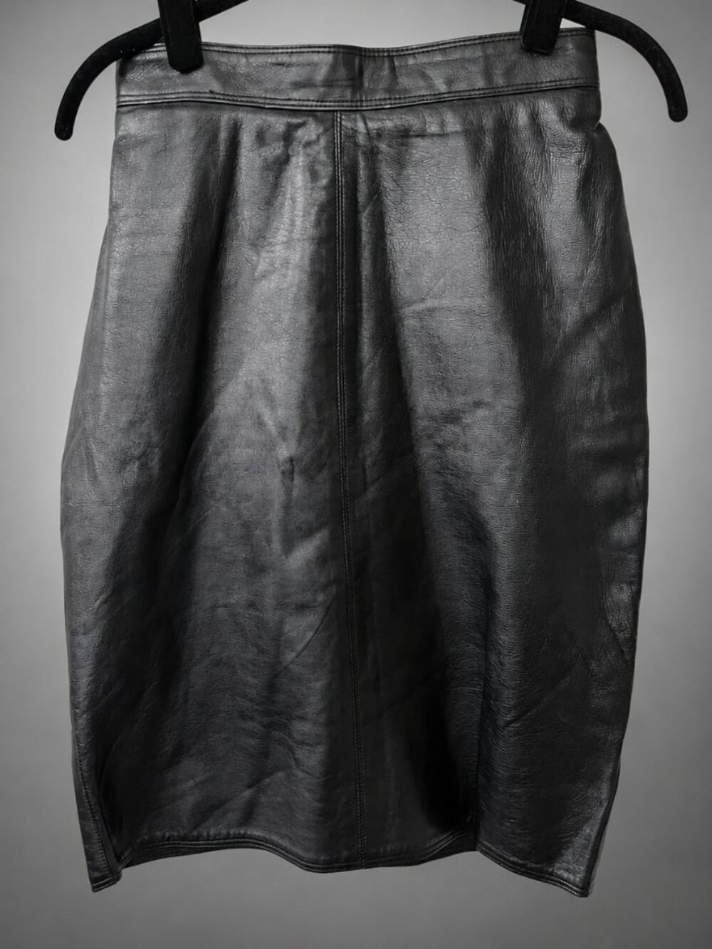 Della Roufogali Genuine Leather Skirt, Size 6